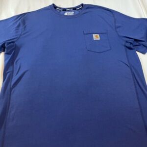 Carhartt Men's Classic Blue Tee with Pocket - Force